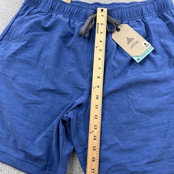 NEW Prana L Mens 8" Metric E-Waist Board Shorts‎ Blue Swim UPF50+ - Picture 6 of 13
